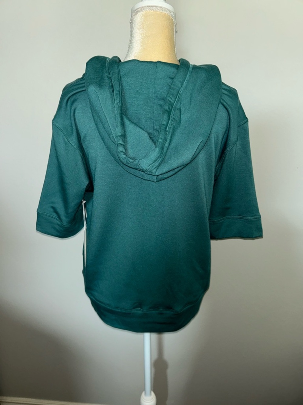 NWT 78&Sunny Short-Sleeve Zip Up Hoodie Deep Teal Sz XL - Picture 5 of 8